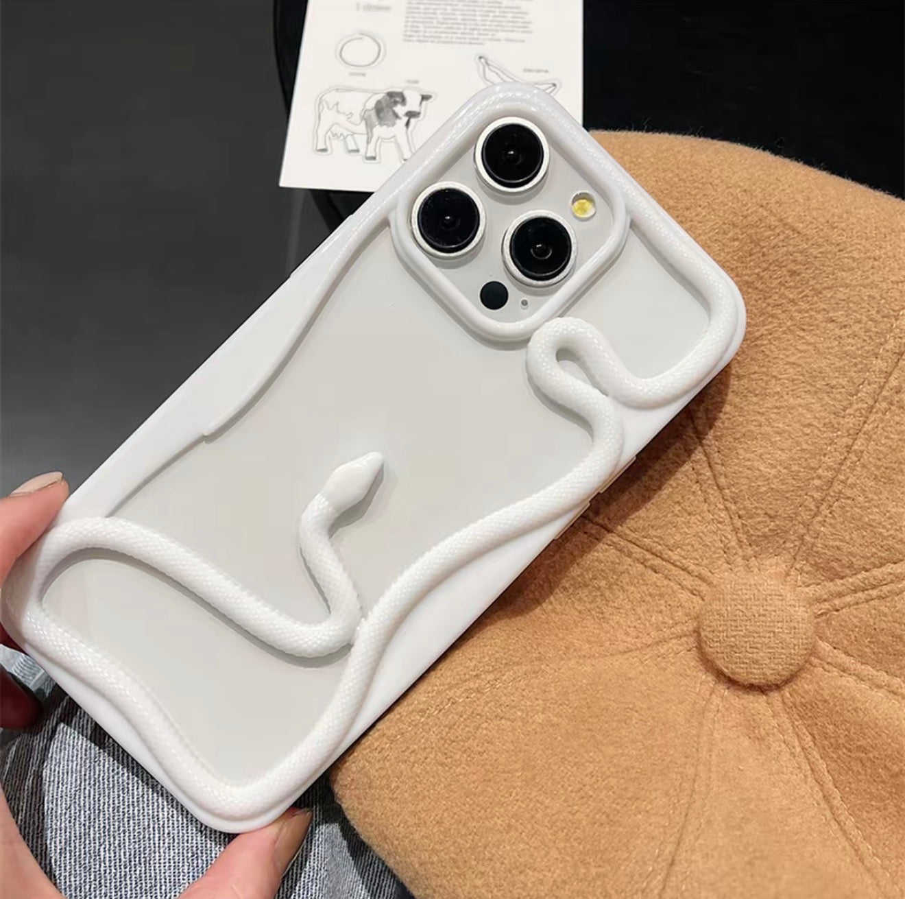 Snake Cutout Case β iPhone 16/15/13/12 Trend Style