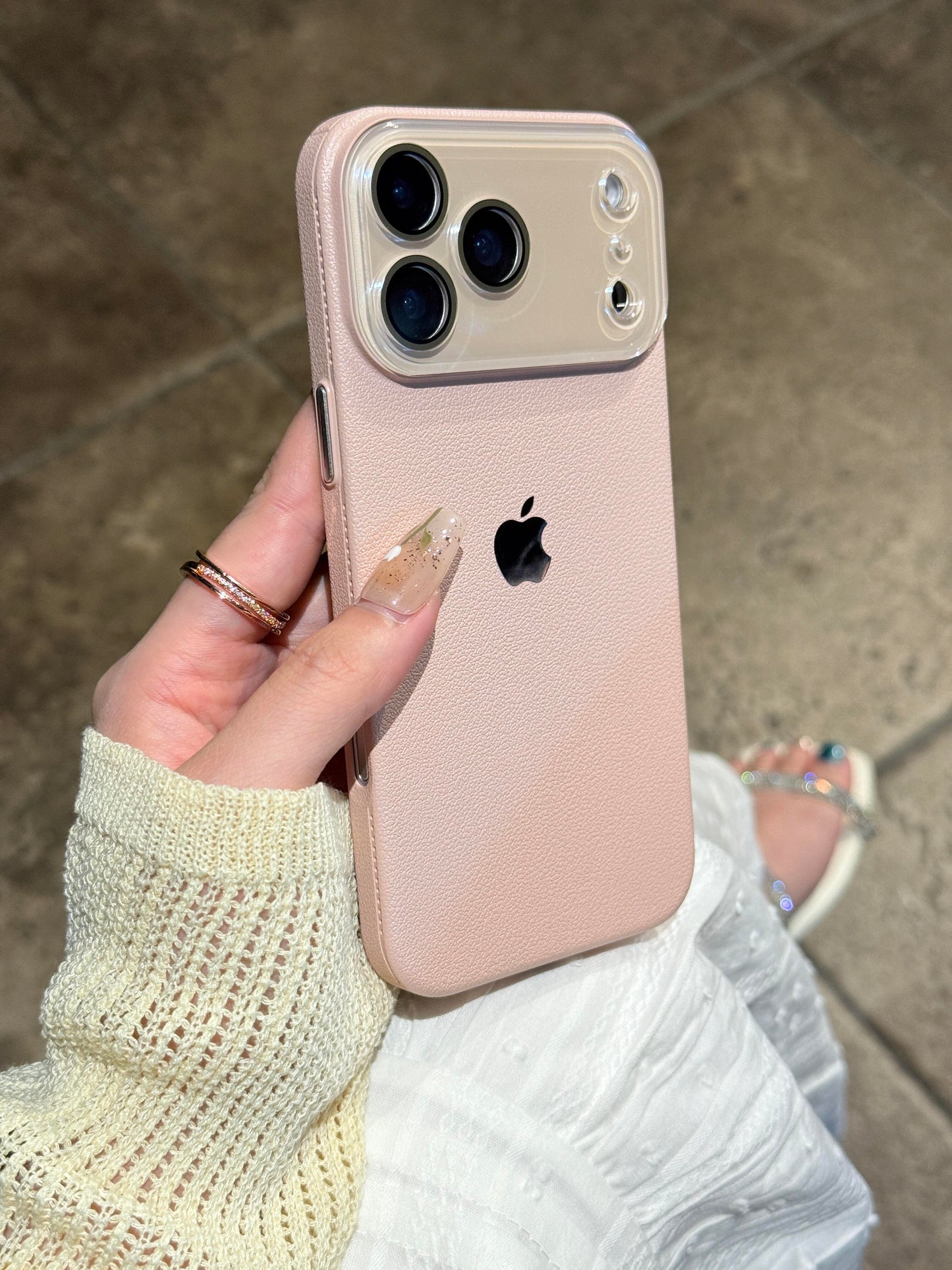 New INS-style lychee texture hard case for iPhone